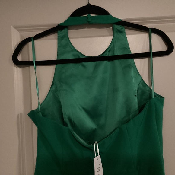 Jewel Badgley Mischka Draped Halter Neck Asymmetric Cocktail Dress, size 8 - Picture 10 of 16